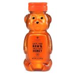 Nate's 100% Pure, Raw & Unfiltered Honey - Award-Winning Taste, 12oz. Honey Bear Bottle