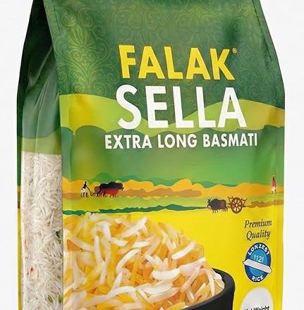 Falak Sella Basmati Rice 10lb - Extra Long Basmati Rice - Resealable Bag - Naturally Aromatic, Aged, Flavorful, Slender, Non Sticky Grains