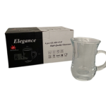 Phoenix 6 Pcs Transparent Glass Tea Cup Set