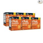 Tea India Chai Moments Masala Chai Tea Instant Latte Mix Flavorful Blend Of Premium Black Tea & Natural Ingredients Traditional Indian Caffeinated Tea Individually wrapped 10 Sachets Pack of 6